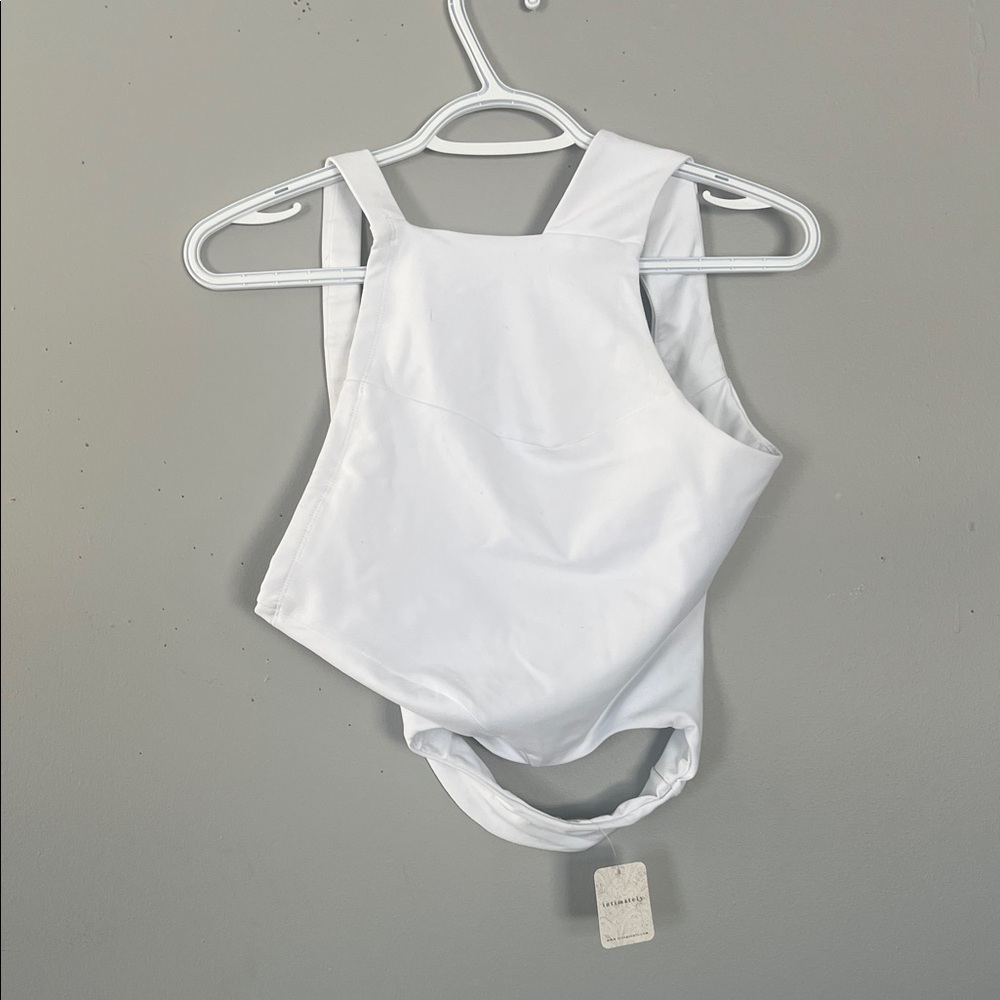 White Sleeveless/Backless Women's Top Medium